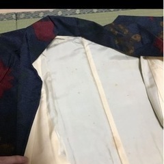 着物　大島紬　しみ有りの画像