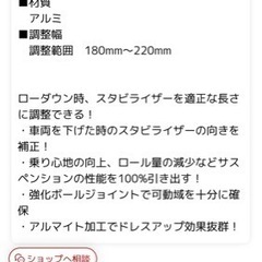 スタビライザー　仮付けのみでほぼ新品の画像