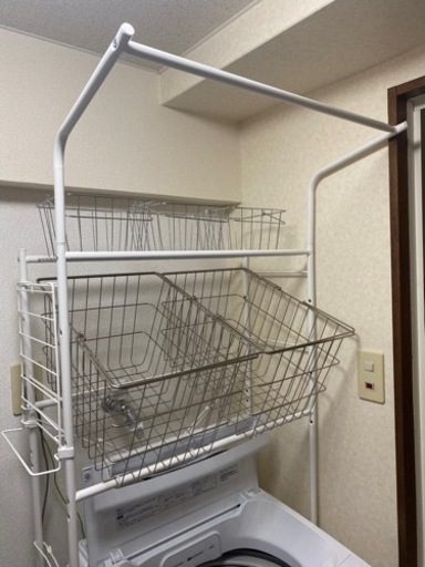 【交渉中】ニトリ 洗濯機ラック かごセット