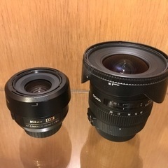 Nikon用 レンズ2つ Sigma 超広角ズームレンズとNikkor 35m 単焦点