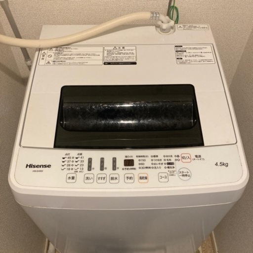 ハイセンス 4．5kg全自動洗濯機 エディオンオリジナル ホワイト HW-E4502
