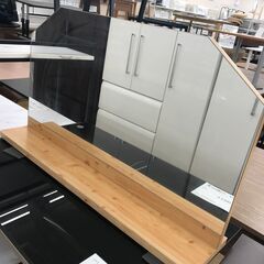 ★ジモティ割あり★  デスクミラー ナチュラル H49×W80×...