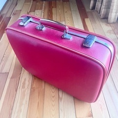 昭和レトロ 旅行カバン ビンテージ レッド
