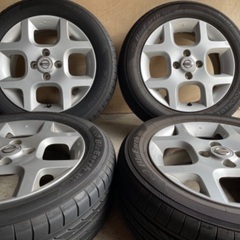 【YOKOHAMA BluEarth 185/60R15】夏タイヤ【日産 Z11キューブ 純正ホイール 15インチ 5.5J4HPCD100+50】2019年製 バリ溝