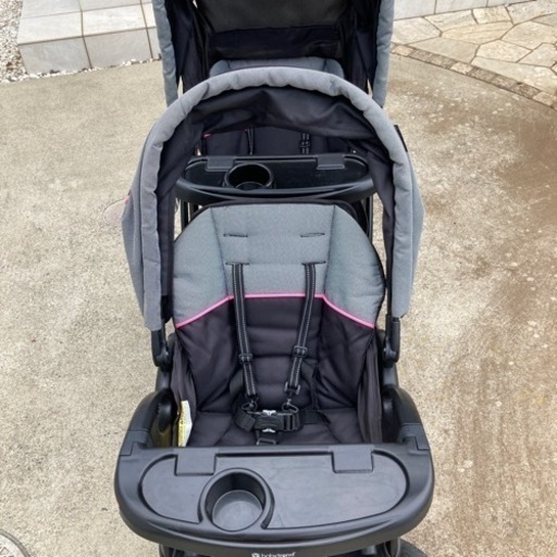二人乗りベビーカー　baby trend Sit N Stand ミレニアムピンク　立ち乗りも可
