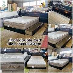 激安‼️ニトリダッブルベッド🌺幅140cm🌺綺麗商品🌺🌺姫路市配...