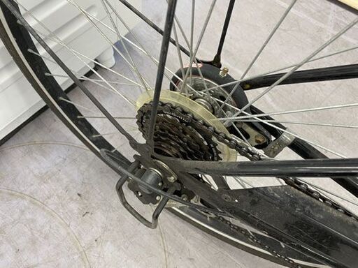 自転車 26インチ オレンジ ６段変速 スタンド難あり アサヒ ファストライド カゴ  鍵 ASAHI FASTRIDE シティサイク