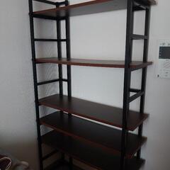 5段収納棚 (ブラウン)