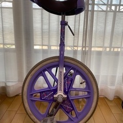 値下げしました。一輪車　ブリヂストン　16インチ　パープル　取り...