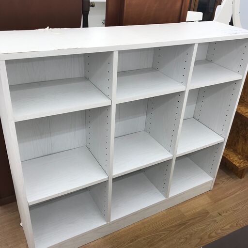 ★ジモティ割あり★  食器棚本棚 ホワイト H100×W114×D29.5 クリーニング済み KJ2577