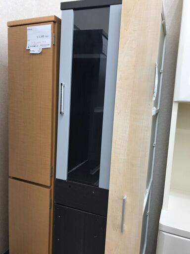 ★ジモティ割あり★  収納棚 ブラック H180×W29×D30 クリーニング済み KJ2578