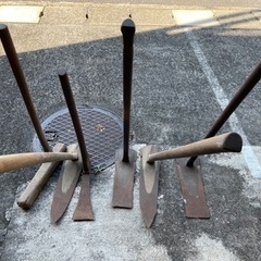 値下げ！古い農具(鍬等6点セット)骨董品