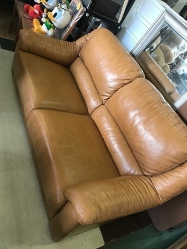 高級レザー！3人がけソファ！