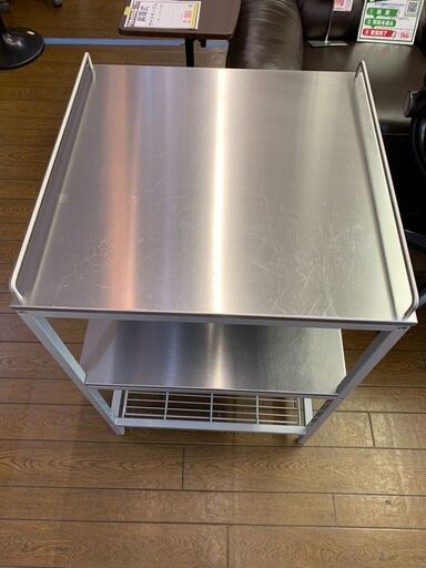 3-36 IKEA ウッデン ステンレスキッチンワゴン【引取限定・現状渡し】カグマニア 3-36 IKEA ウッデン ステンレスキッチンワゴン【引取限定・現状
