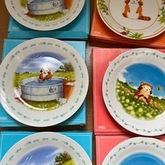世界名作劇場　（あらいぐまラスカル）絵皿セット！！の画像