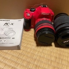 【ジャンク品】 PENTAX K-x本体と レンズPENTAX 55-300 説明書付きの3点セット