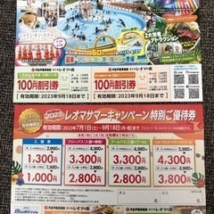 レオマワールド サマーキャンペーン優待券　2枚