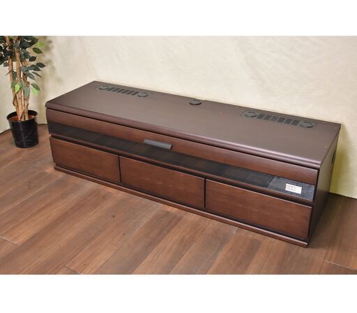 【ヤ取9/4終了】≪yt782ジ≫ Meuble/モーブル TVボード ハウII 160AVローボード 幅160cm ブラウン系 日本製/システムリビングボード 50810-09