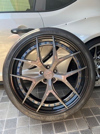 【値下げ】鍛造22inホイールタイヤsetバリ山ガリ傷なし