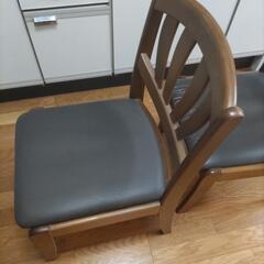 ダイニングチェア 茶色 2脚の画像