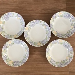【決定】パステルカラー花柄食器　5枚