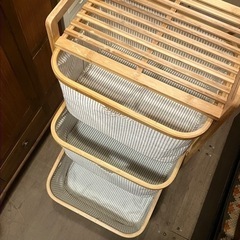 【売約済み】　⭕️ＳＡＬＥ⭕️ニトリ バンブーシェルフ フォルテ 3段 収納ケース バスケットの画像