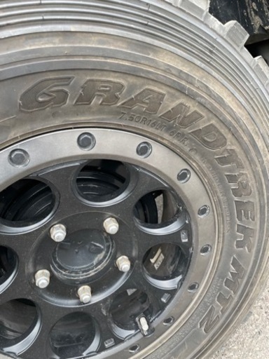 ジムニー　タイヤ、ホイールセット！グランドレックMT2 7.50r16 バリ目！！