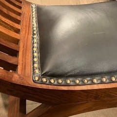 【池上店】 カルティニチェア ナチュラル レザー クラブチェア 椅子 バリ スツール ベンチ ラウンジ チェア 🚚運搬無料エリア有 / 大田区 リサイクルショップ 🪜Lumberroom - ランバールーム - 池上店 / 池上駅 大森駅 蒲田駅 最寄り🪜の画像