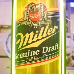 《売約済》特大　ネオンサイン　ネオンボード　看板　販促　インパクト大　ビール　ミラー 　miller　検　コカ・コーラ　Coca-Cola　u.s. vintage. coors beer. display neon.インパクト大なネオンディスプレイっ！スイッチあります◎の画像