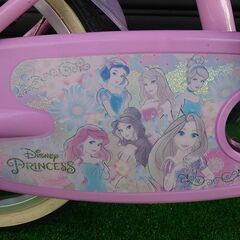 【値下げしました】子供用自転車16インチ　ides アイデス  ディズニープリンセス　補助輪付 【引取限定・現状渡し】三重県の画像