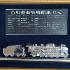 D51型蒸気機関車（1/75) 模型時計 鉄道コレクション デゴイチ D51型 昭和レトロの画像