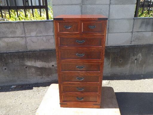 時代箪笥風　7段ミニ整理タンス　アンティーク調　収納棚　小物入れタンス　￥19,580税込