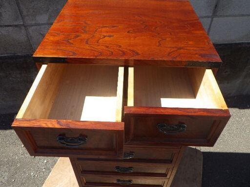時代箪笥風　7段ミニ整理タンス　アンティーク調　収納棚　小物入れタンス　￥19,580税込