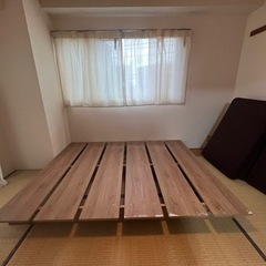 《急募》北欧風　すのこベッド　ダブルの画像