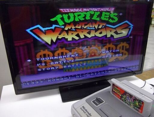 SFC T.M.N.T ミュータント ウォーリアーズ 箱 説明書付き スーパーファミコン スーファミ ソフト カセット KONAMI  TMNTミュータントウォリアーズ/スーパーファミコン(SFC)/中古/一部付属 