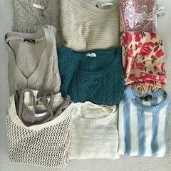 ニット生地＋ストールまとめ売り【9点】