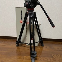 Manfrotto マンフロット ビデオ三脚 (MVT502AM + MVH502AH) ビデオ雲台
