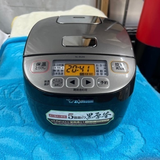 ＊【簡易清掃・通電確認済】マイコン炊飯ジャー0.54L象印マホービン　NL-BU05 ブラック  2019年製