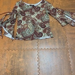 ペイズリー柄カットソーの画像