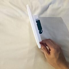 ダイソー時計ホワイトスクエア【一応ジャンク】の画像