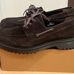定価4990円【新品未使用】リアルレザーデッキシューズ GU 28cmの画像