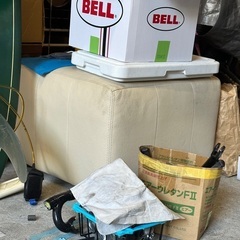 回転ソファー　オットマン付き　レザーの画像