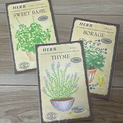 ハーブの種　3種