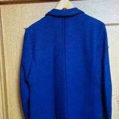 B＆Y 　フラフ別注品　ハリスツイードジャケット　日本製　　ウール100％ 　古着　ブルーの画像