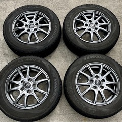 1シーズン バリ溝】15インチ×6J/5穴×114.3/195 65-15 スタッドレス