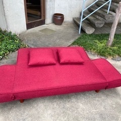 お引取先決定　ソファ赤　リクライニングの画像