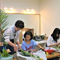 子ども生け花アレンジ