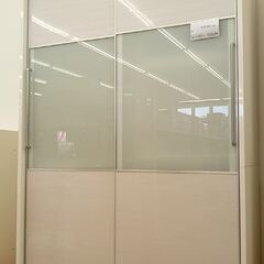 ★ジモティ割あり★ 松田家具 スライド扉レンジボード ホワイト H210×D60.8×W140 クリーニング済み YJ427
