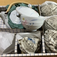 春花　番茶器　陶器　セット　湯呑み　土瓶