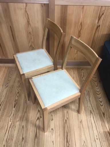 無印良品　オーク材チェア　2脚